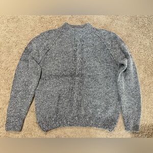 Vintage SIDE LINES Silk Angora Lambswool L/S Sweater GRAY Women’s Size Small